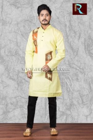 Cotton Kurta with exclusive fabric painting