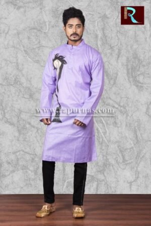 Exclusive Cotton Kurta with Fabric painting1