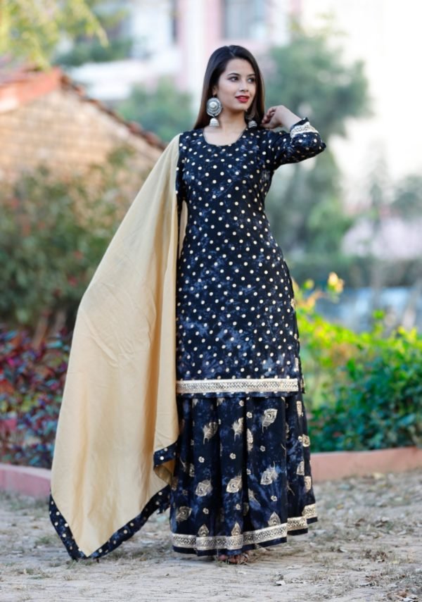 Skirt with side cut kurti for engagement - Theunstitchd Women's Fashion Blog