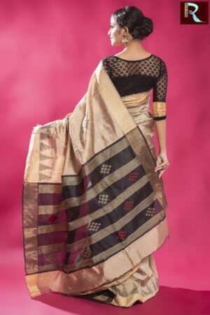 Pure Dopian SIlk Saree with an Ethnic touch1