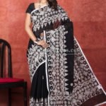 Script Applique work on BD Cotton Saree