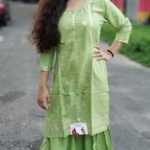 ight Green Kurti palazzo set