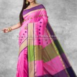 Exclusive Blended Cotton Handloom Saree with pompom