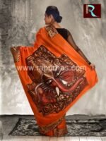 Katan Silk Saree with Hand painting1