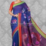 Linen Jamdani Saree with Fish motif