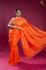 Orange Soft Dhakai Jamdani Saree2