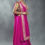 Pink Designer Saree with Zari border