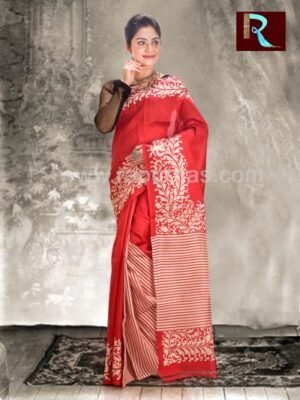 Red Pure Silk Saree