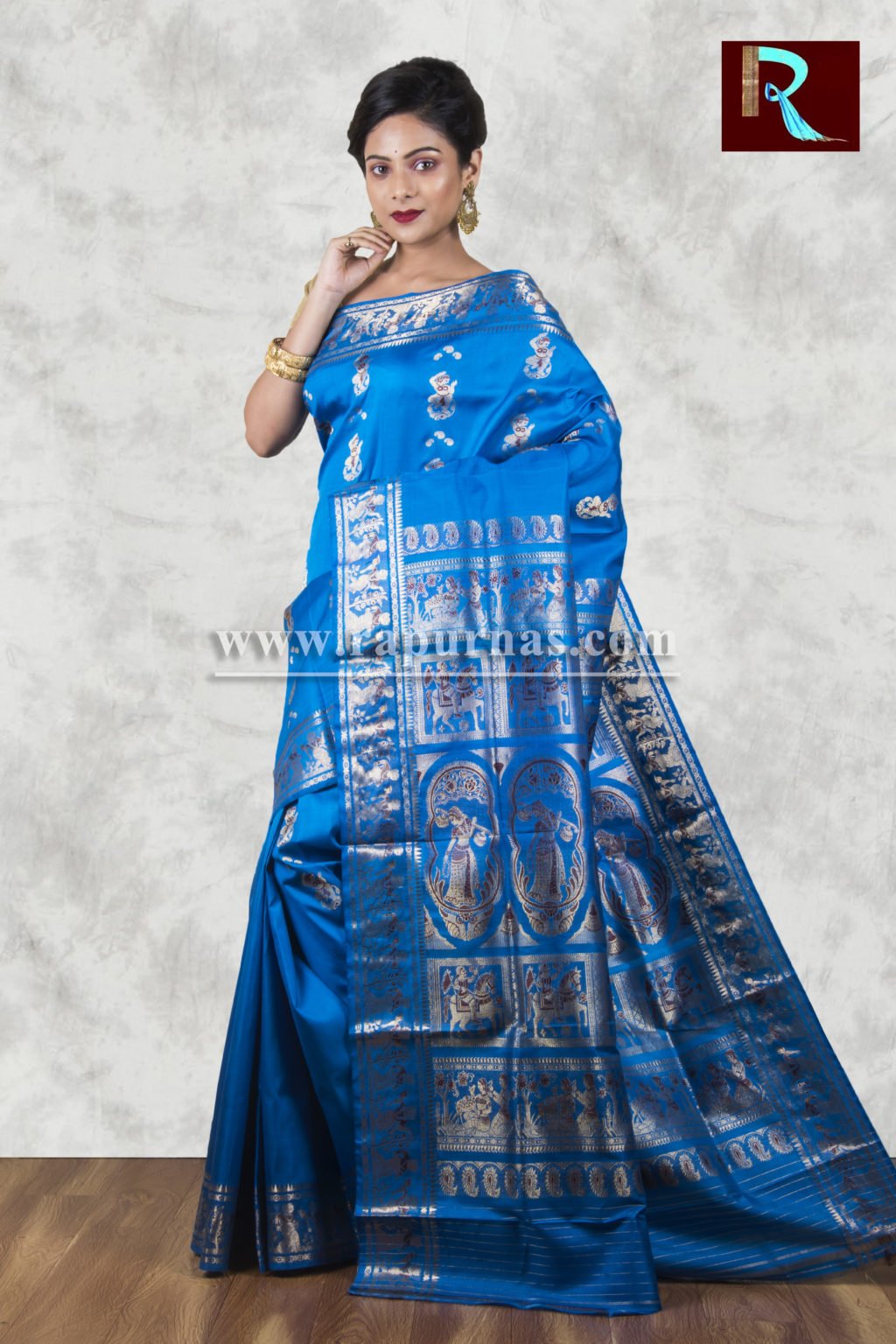 Baluchari Silk Saree with an amazing color combination - Rapurnas