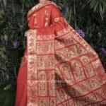 Baluchari Silk Saree of orange shade