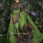 Hand painted Katan Silk Saree