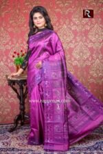 Baluchari Silk Saree of deep purple color