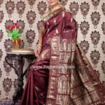 Deep Brown Baluchari Silk Saree