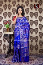 Baluchari Silk Saree with navy blue base - Image 3