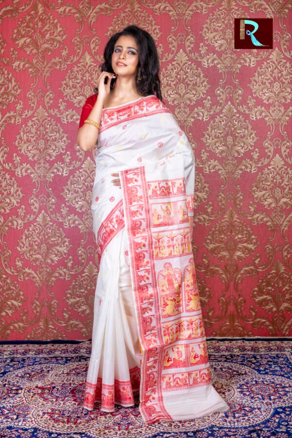 Baluchari Silk Saree with Christian motifs