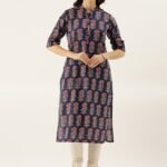 Deep Blue Cotton Kurti