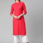Pure Cotton Kurti of Deep Red color