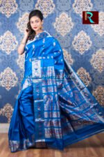 Deep Blue Swarnachari Silk Saree - Image 2