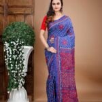 Kantha Stitch Work on Pure Bangalore Silk Saree