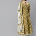 Pure Cotton Kurti set with white dupatta