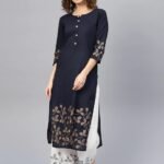 Pure Cotton Black Kurti