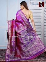 Swarnachari Silk Saree of violet shade - Image 3