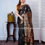 Swarnachari Silk Saree black and golden
