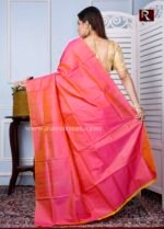 Bishnupuri Katan Silk Saree of rare color - Image 3
