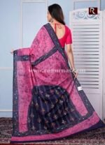 Kantha Stitch Work on Hand Batik Saree - Image 3