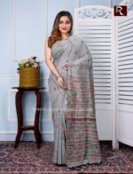 Kantha Stitch Work on Pure Khesh Saree