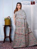 Kantha Stitch Work on Pure Khesh Saree - Image 2