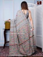 Kantha Stitch Work on Pure Khesh Saree - Image 3