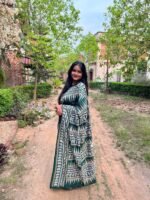 Kantha Stitch on Bangalore Silk Saree - Image 3
