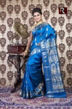 Light Blue Swarnachari Silk Saree - Image 2