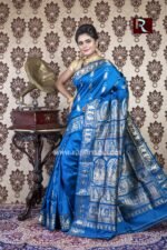 Light Blue Swarnachari Silk Saree