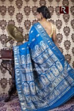 Light Blue Swarnachari Silk Saree - Image 3