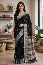 Baluchari on Pure Cotton Saree