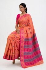 Baluchari on Pure Cotton Saree - Image 2