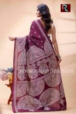 Gujrati Stitch work on Blended Silk Saree - Image 5