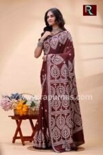 Gujrati Stitch work on Blended Silk Saree - Image 4
