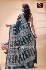 Gujrati Stitch work on Blended Silk Saree - Image 5