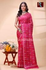 Gujrati Stitch work on Blended Silk Saree
