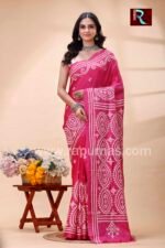 Gujrati Stitch work on Blended Silk Saree