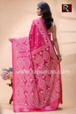 Gujrati Stitch work on Blended Silk Saree - Image 5