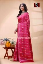 Gujrati Stitch work on Blended Silk Saree - Image 4