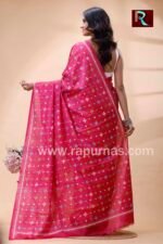 Gujrati Stitch work on Blended Silk Saree - Image 5