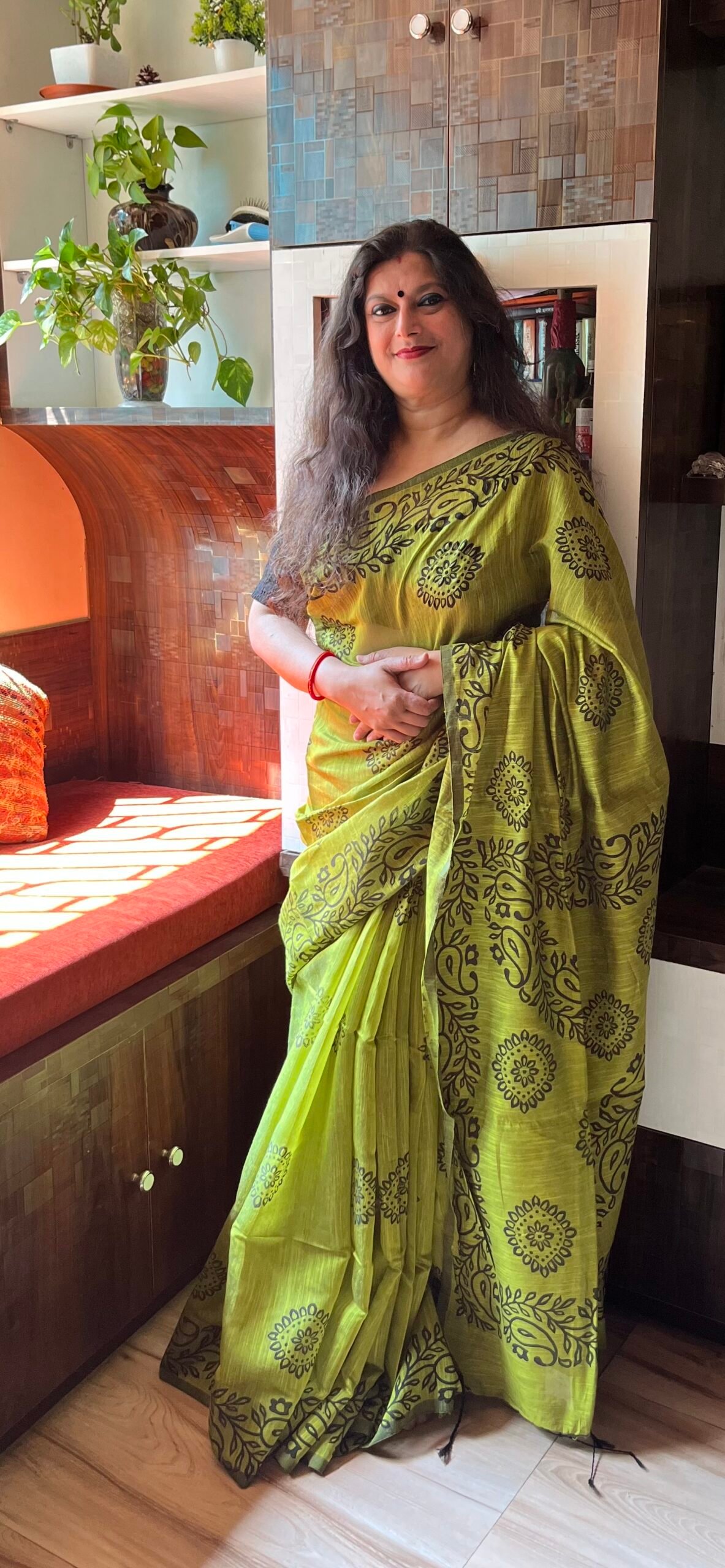 Handloom cotton Saree with Block print