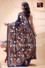Kantha Stitch Work on Art Silk Saree - Image 5