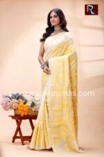 Kantha Stitch Work on Pure Tussar Silk Saree - Image 4