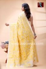 Kantha Stitch Work on Pure Tussar Silk Saree - Image 5